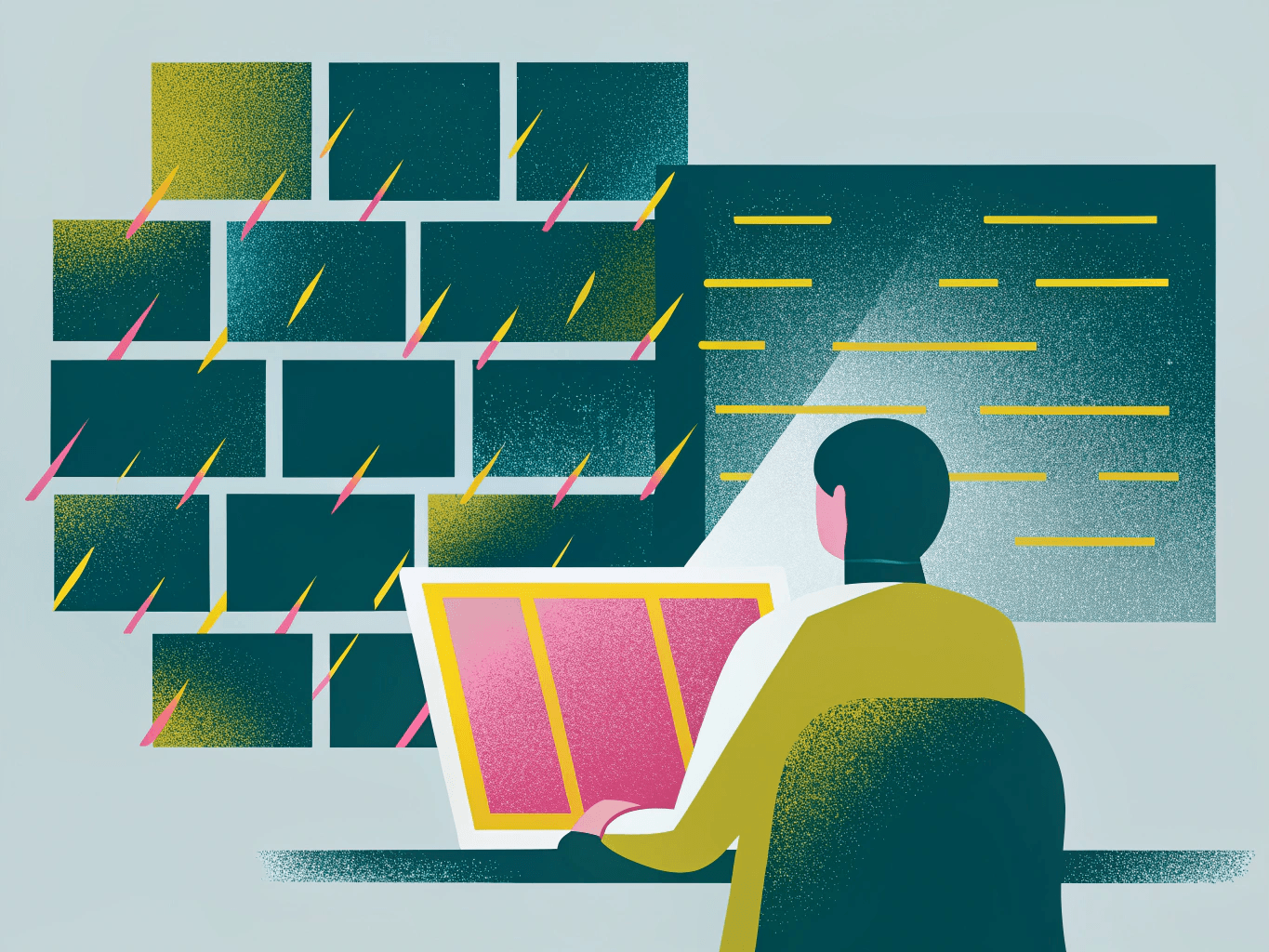 Editorial illustration of a deeper longer coding sprint