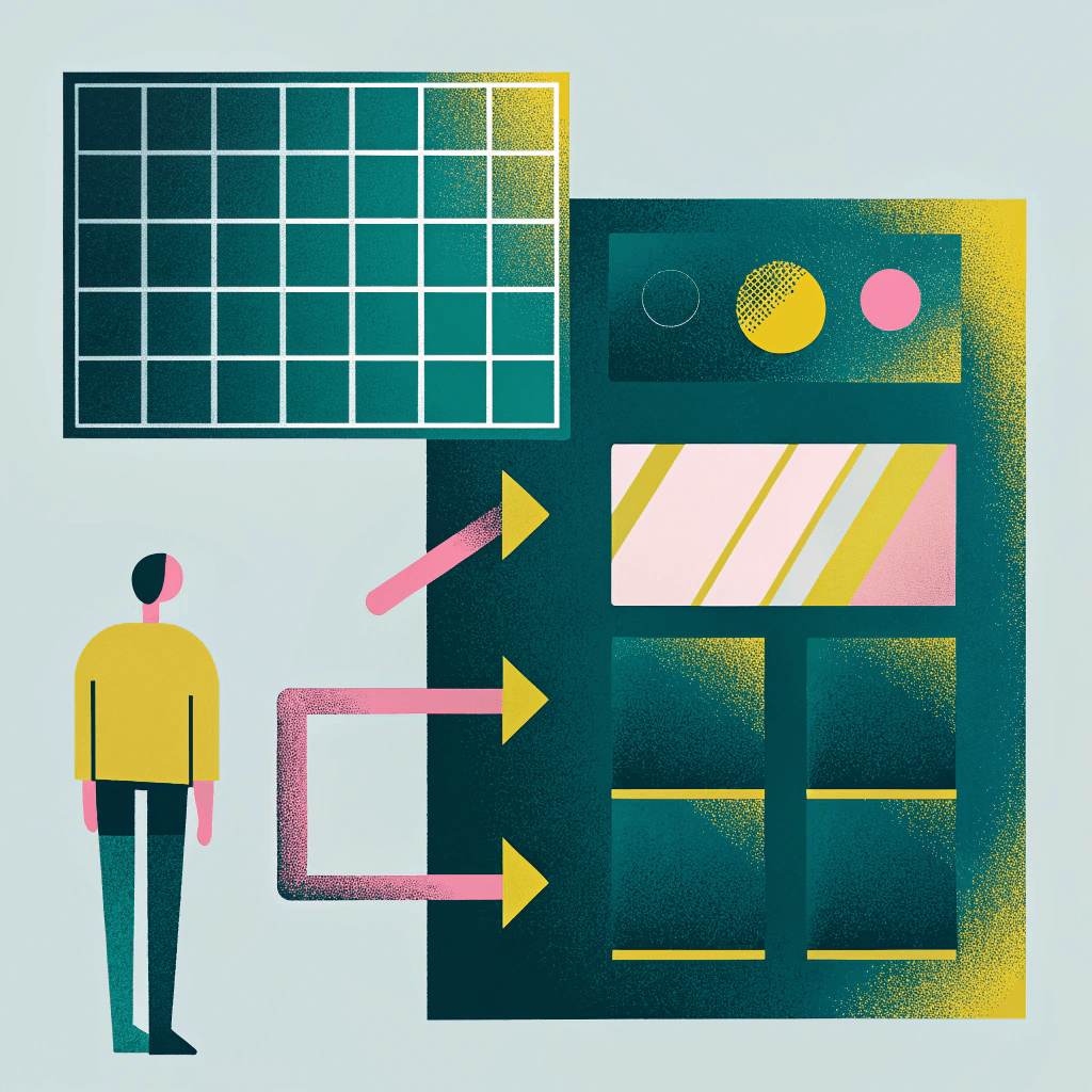 Editorial illustration of a developer ending a sprint with a clear breadcrumb for the next session